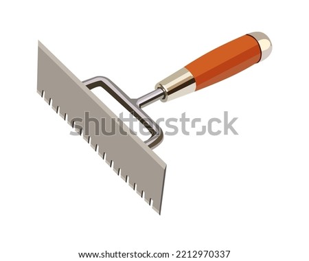 Vector Illustration Stainless Steel Plastering Corner Trowel Concrete Construction Plastering Skimming Trowel Tools isolated on white background.
Carpentry hand tools