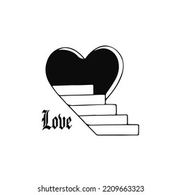 vector illustration of stairs with concept