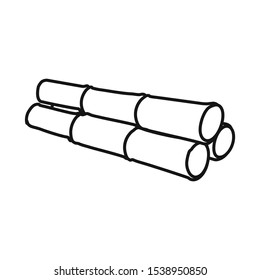 Vector illustration of stalk and sugar icon. Graphic of stalk and food stock symbol for web.