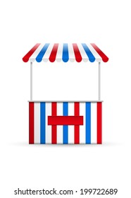 Vector illustration of a stall.