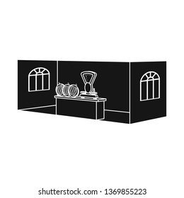 Vector illustration of stall and booth symbol. Collection of stall and business vector icon for stock.