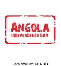 Vector illustration of a Stamp for Angola Independence Day.