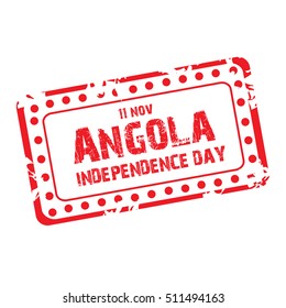 Vector illustration of a Stamp for Angola Independence Day.