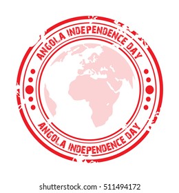Vector illustration of a Stamp for Angola Independence Day.