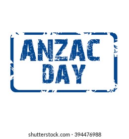 Vector illustration of a stamp for Anzac Day.