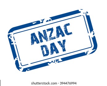 Vector illustration of a stamp for Anzac Day.