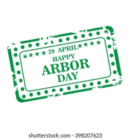 Vector illustration of a stamp for Arbor Day.
