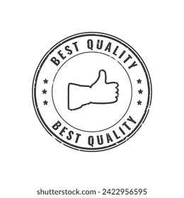 Vector Illustration Stamp of Best Quality Isolated on White Background