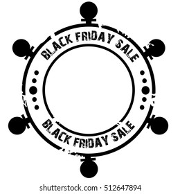 Vector illustration of a Stamp For Black Friday Sale.