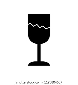 vector illustration -  a stamp with a broken glass on the white background