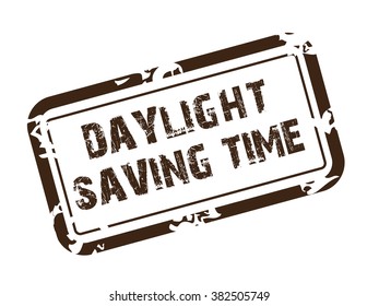 Vector illustration of a stamp for Daylight Saving Time.
