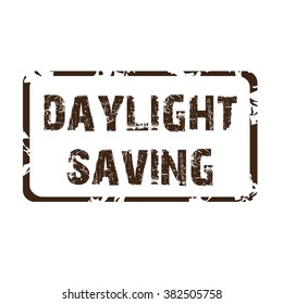 Vector illustration of a stamp for Daylight Saving.