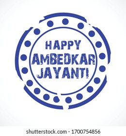 Vector illustration of a Stamp for Dr Bhimrao Ramji Ambedkar Jayanti on 14 April.