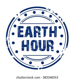 Vector Illustration of a stamp for Earth Hour .