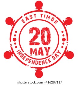 Vector illustration of a stamp for East Timor Independence day.