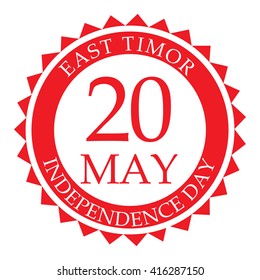 Vector illustration of a stamp for East Timor Independence day.