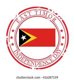 Vector illustration of a stamp for East Timor Independence day.