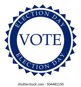 Vector illustration of a Stamp for Election Day.