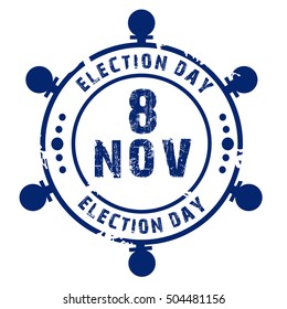 Vector illustration of a Stamp for Election Day.