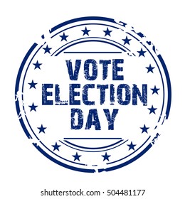 Vector illustration of a Stamp for Election Day.