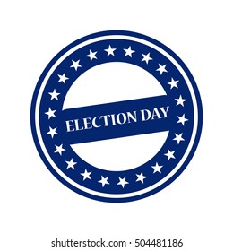 Vector illustration of a Stamp for Election Day.