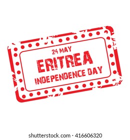 Vector illustration of a stamp for Eritrea Independence Day.