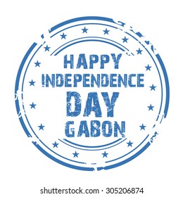 Vector illustration of a stamp for Gabon Independence day.
