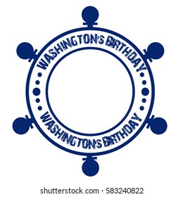 Vector illustration of a Stamp  For George Washington Birthday.