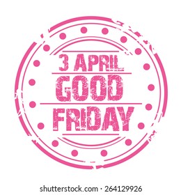 Vector illustration of a stamp for Good Friday in white background.