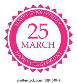 Vector illustration of a stamp for Good Friday with background.