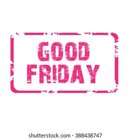 Vector illustration of a stamp for Good Friday with background.