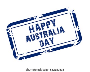 Vector illustration of a Stamp for Happy Australia Day.