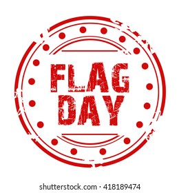 Vector illustration of a stamp for Happy Flag Day.