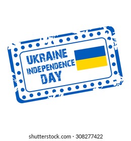 Vector Illustration of a stamp for happy Independence day of Ukraine.