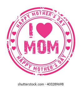 vector illustration of a stamp for Happy Mother's Day.