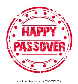 Vector illustration of a stamp for Happy Passover.