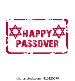 Vector illustration of a stamp for happy passover.