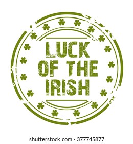 Vector illustration of a Stamp for Happy St. Patrick's Day.