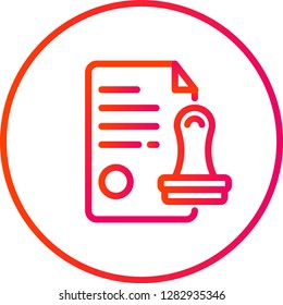 Vector illustration,  stamp icon, print shop, typography