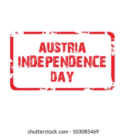 Vector illustration of a stamp for independence day of Austria.