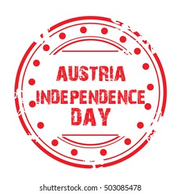 Vector illustration of a stamp for independence day of Austria.