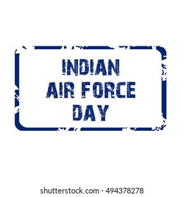 Vector illustration of Stamp for Indian Air Force Day.