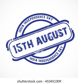 Vector illustration of a Stamp for Indian Independence Day.