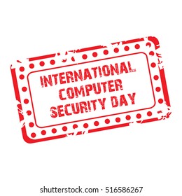 Vector illustration of a Stamp For International Computer Security Day.