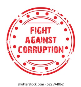Vector illustration of a Stamp For International Day Against Corruption.