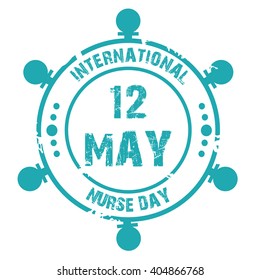 Vector illustration of a stamp for International Nurse Day.