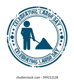Vector illustration of a Stamp for Labour Day .