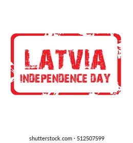 Vector illustration of a Stamp For Latvia Independence Day.