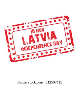 Vector illustration of a Stamp For Latvia Independence Day.