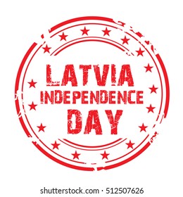 Vector illustration of a Stamp For Latvia Independence Day.